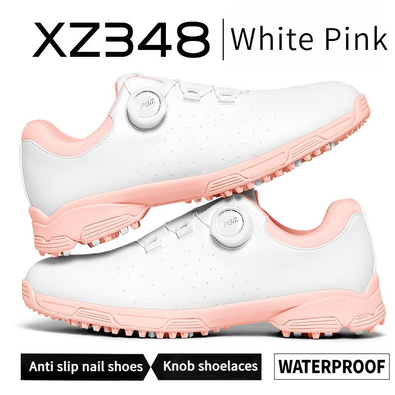 [PGM] Golf Shoe Women's Summer Waterproof Microfiber Shoes Non-Slip Spike Bottom Sports Golf Women's Shoes Xz348 5