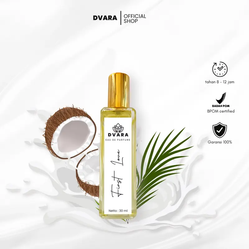 [BPOM] FIRST LOVE PARFUM PRIA DAN WANITA SPRAY DVARA SUDAH BPOM ISI 30 ML EAU DE PARFUME Bunga Asli Wangi Perfume 1