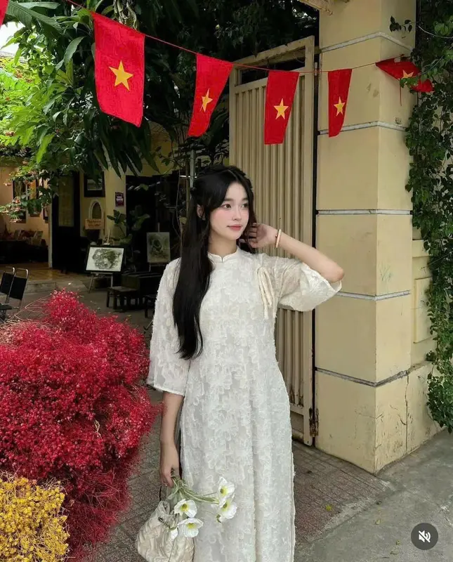 Áo Dài Cách Tân Nữ Dáng Suông 4 Tà Phù Hợp Mặc Lễ Tết, Đi Chơi, Du Xuân, Áo Dài Tết_Áo Dài SUMIN 6