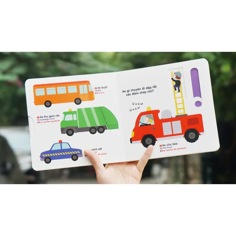 Sách Đa Tương Tác - Chuyển Động Thông Minh Đa Ngữ Việt - Anh - Pháp - Dành cho trẻ từ 0 - 6 tuổi - Đinh Tị Books 2