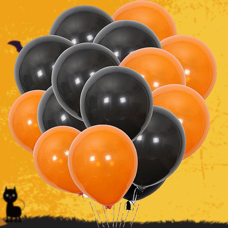 Bóng Bay Cao Su Màu Cam Đen, 10 / 20 Cái, Đồ Trang Trí Tiệc Halloween, Tiệc Chủ Đề Sinh Nhật, Đồ Dùng Trang Trí Đám Cưới 5