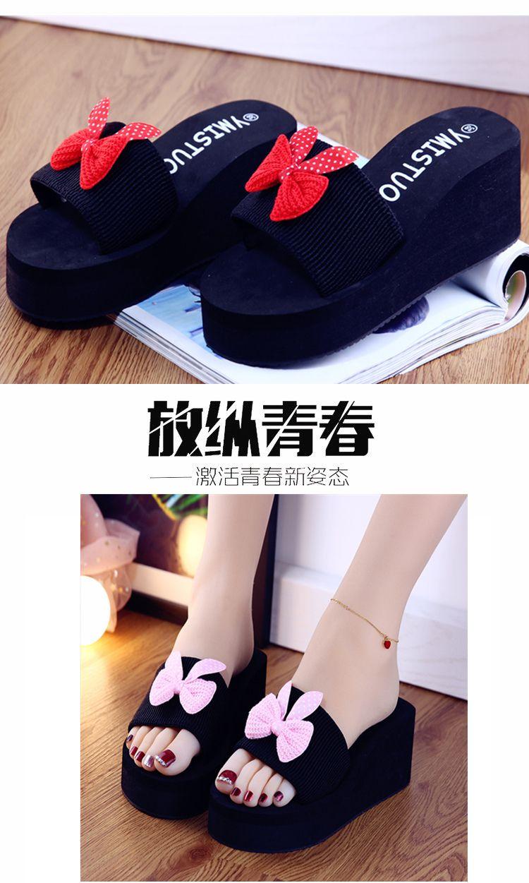 Product Introduction of Dép Bướm Lười Thời Trang Mới Mùa Hè, Dành Cho Nữ, Đế Xuồng, Phong Cách Thường Ngày Đế Dày, Thích Hợp Cho Ngoài Trời, Dép Lười 8