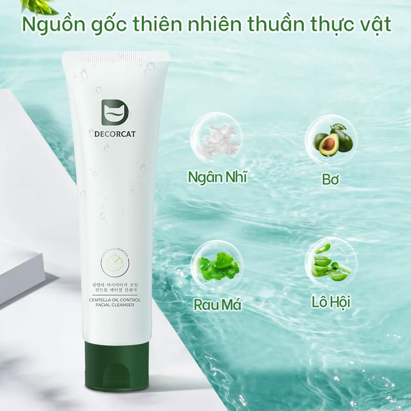 Sữa rửa mặt làm trắng Decorcat, tẩy tế bào chết, trị tàn nhang, kiểm soát dầu, làm trắng đa chức năng tất cả các loại da chống lão hóa Skincare 6