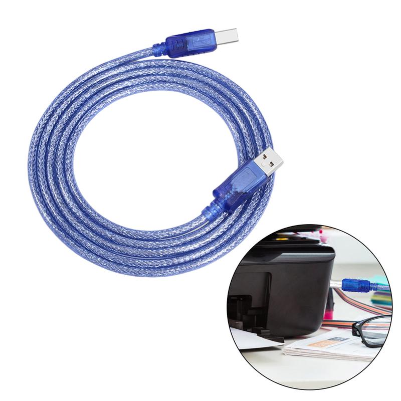 Cáp dữ liệu máy in USB, heihace, Phiên bản USB 2.0, A đến B, Tốc độ cao, Chiều dài 1,8 / 3 / 5M, Dây dữ liệu KVM, Thích hợp cho máy in được kết nối với máy tính 0