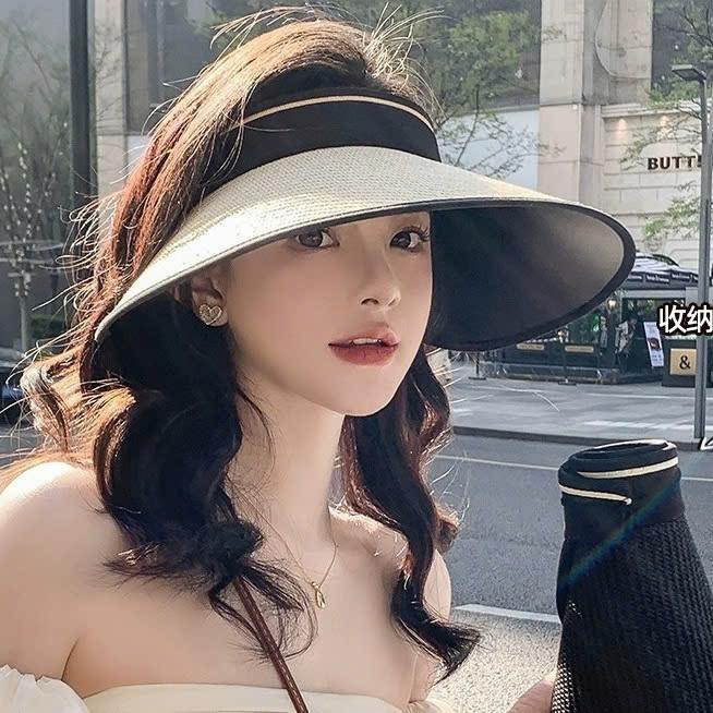 Mũ cói nữ rộng vành che nắng mùa hè, Hot Trend chống nắng vành rộng chống tia UV, nón cói thời trang phối đồ hiện đại 1