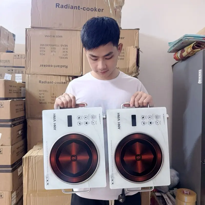 Combo 2 Bếp Hồng Ngoại 3500W - Bếp Cảm Ứng Với Đáy Phẳng Chống Xước, Bảo Hành 12 Tháng điện 4