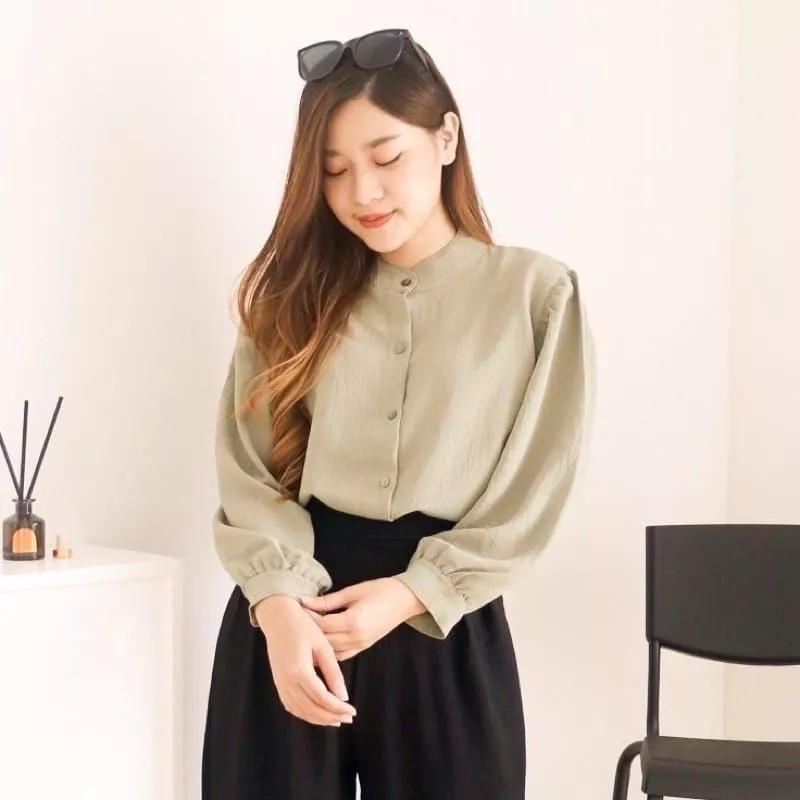 Product Introduction of [Lboss] reva blouse cringkle/atasan wanita kekinian/blouse wanita termurah paling trend kemeja viral 4