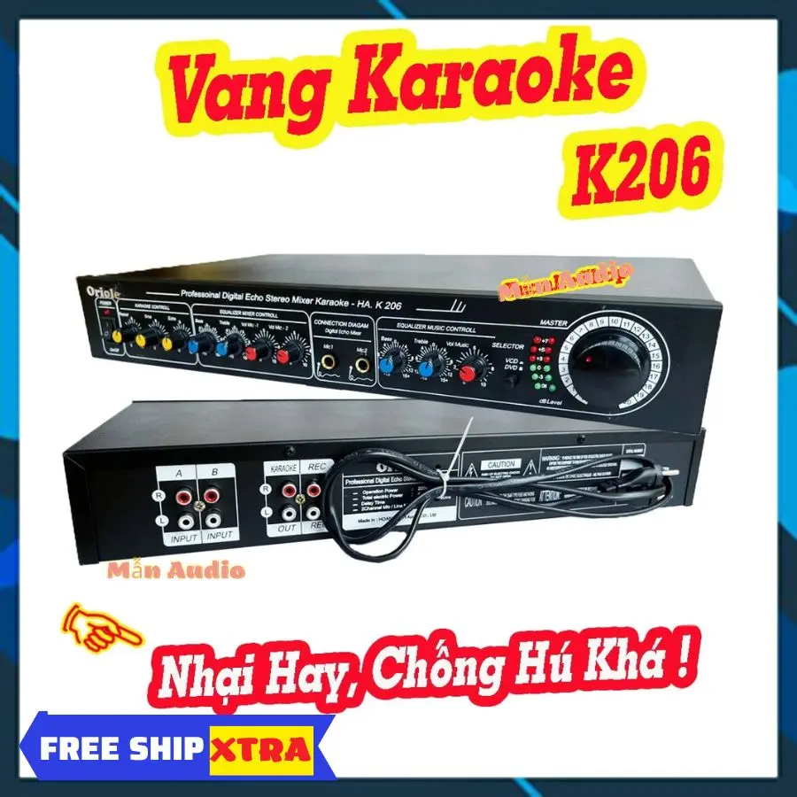 VANG HÁT HAY, VANG KARAOKE K206 – VANG CƠ HÁT HAY TRÊN TẦM GIÁ – GIÁ 01 CHIẾC