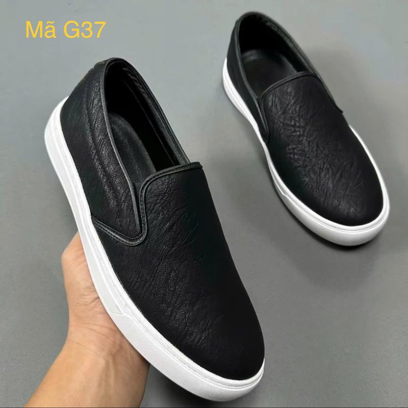  Giày LƯỜI da Pu nam phối đen trắng trẻ trung - năng động HOTTRED 2025 