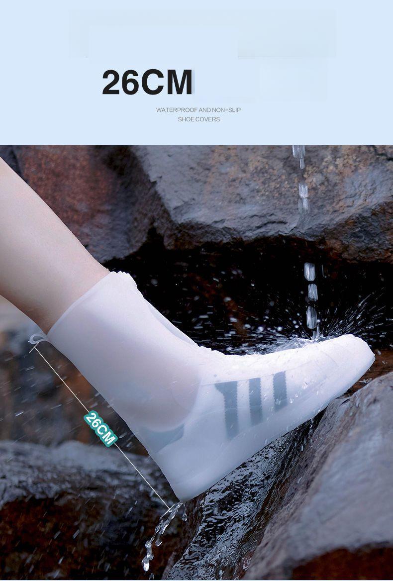 Product Introduction of Shoe Cover Waterproof Rain Boots Thickening Wear-Resistant Sole Integrated Rain Boots Rainproof Outdoor Student Men's and Women's Shoe Covers Rain Shoes Rain Boots 4
