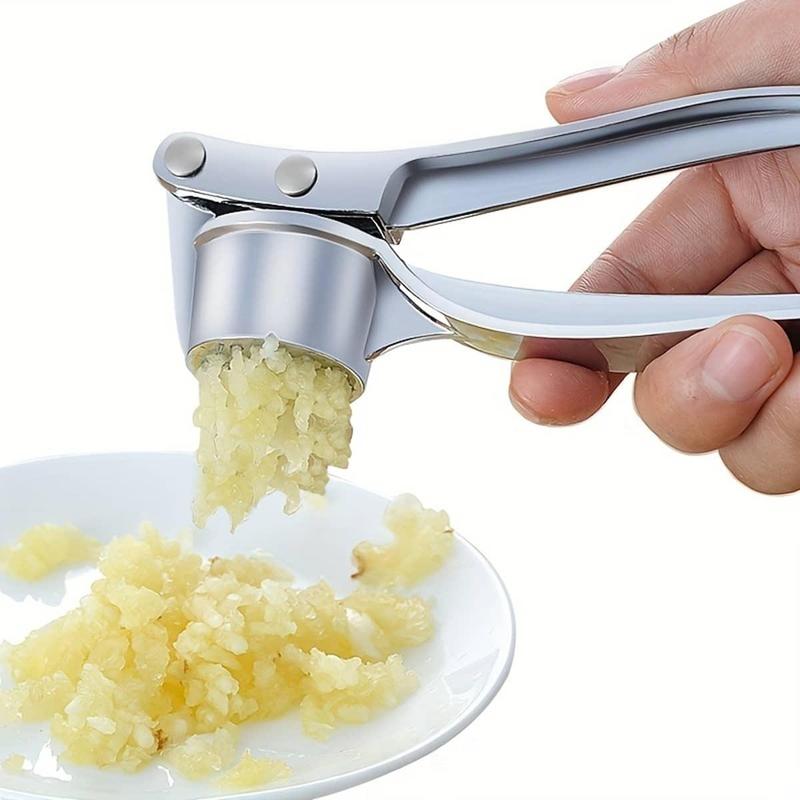 Product Introduction of Stainless Steel Garlic Press, Manual Garlic Press with Handle, Kitchen Accessories, Durable Ginger Press for Kitchen, Household Essentials 5
