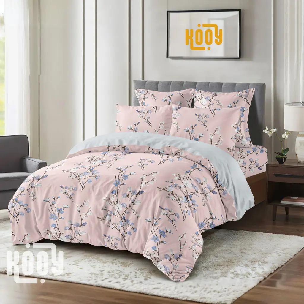Bed Cover Set Sprei Wendy Mix Silver - Ukuran Lengkap