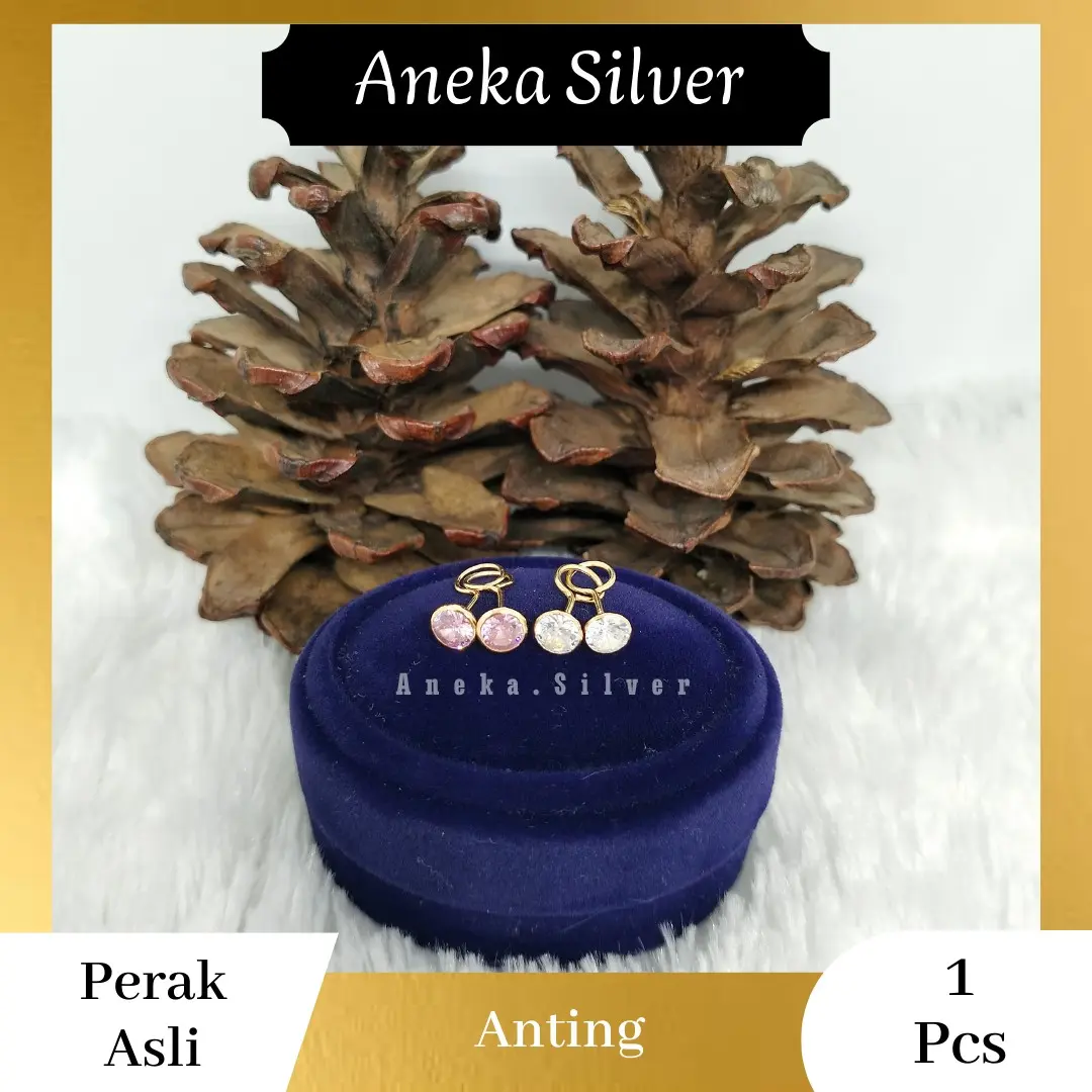 Anting Toge Polos Mata Variasi, Perak 925