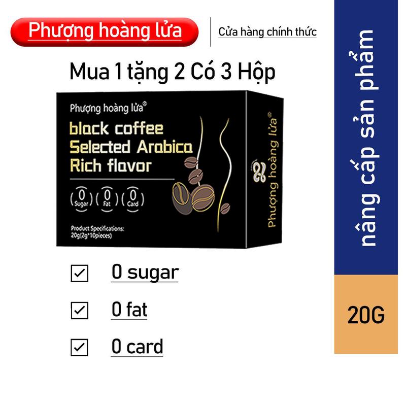 Mua 1 tặng 2 Có 3 Hộp Phượng hoàng lửa Cafe Việt gói hòa tan cà phê việt cà phê đen 0 đường và 0 béo Giúp tinh thần tỉnh táo Wake Up Coffee gói ghém
