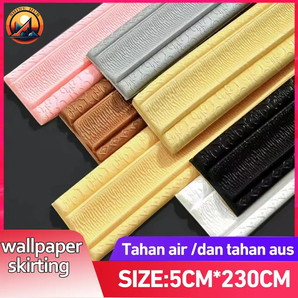 WALL BORDER LIST (LEBAR 5 CM) WALL BORDER FOAM 3D /WALLPAPER LIST FOAM STIKER DINDING/ LIST DINDING 3D TEBAL 2.3 METER