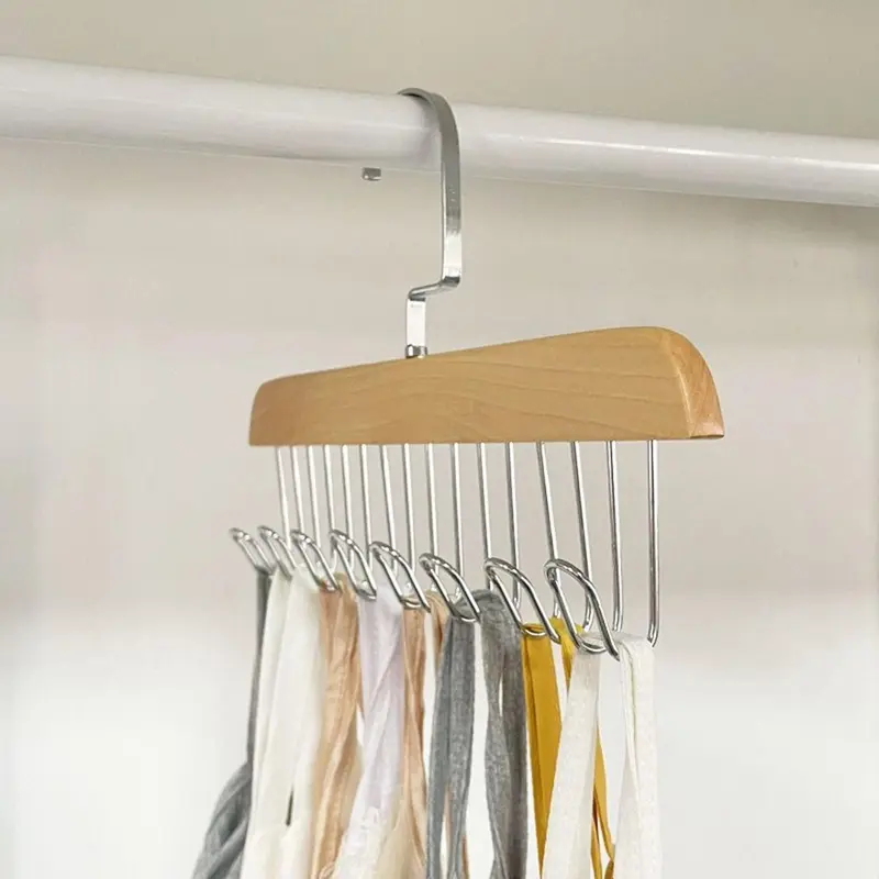 Móc treo có 8 móc, Gói 5, Thích hợp để treo Suspenders, Khăn Quàng cổ, Cà Vạt, Thắt lưng, Móc treo dây đai không trơn trượt, Thích hợp để làm khô quần áo trẻ Em Bé và người lớn, Móc treo kẹp treo quần áo 5