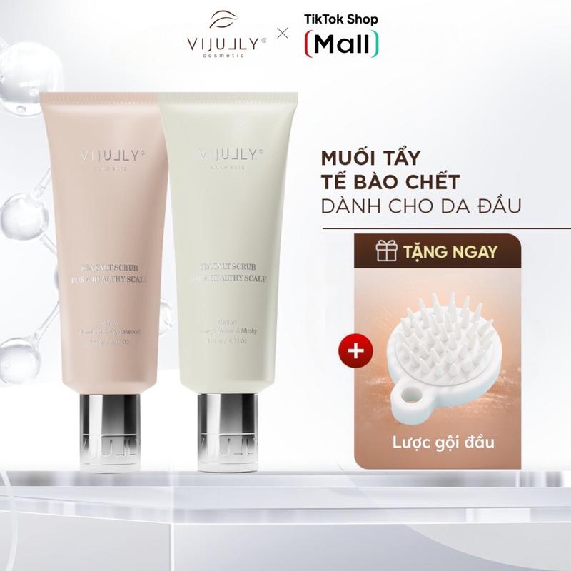 Muối Tẩy Tế Bào Chết Da Đầu VI JULLY Tặng Lược gội đầu