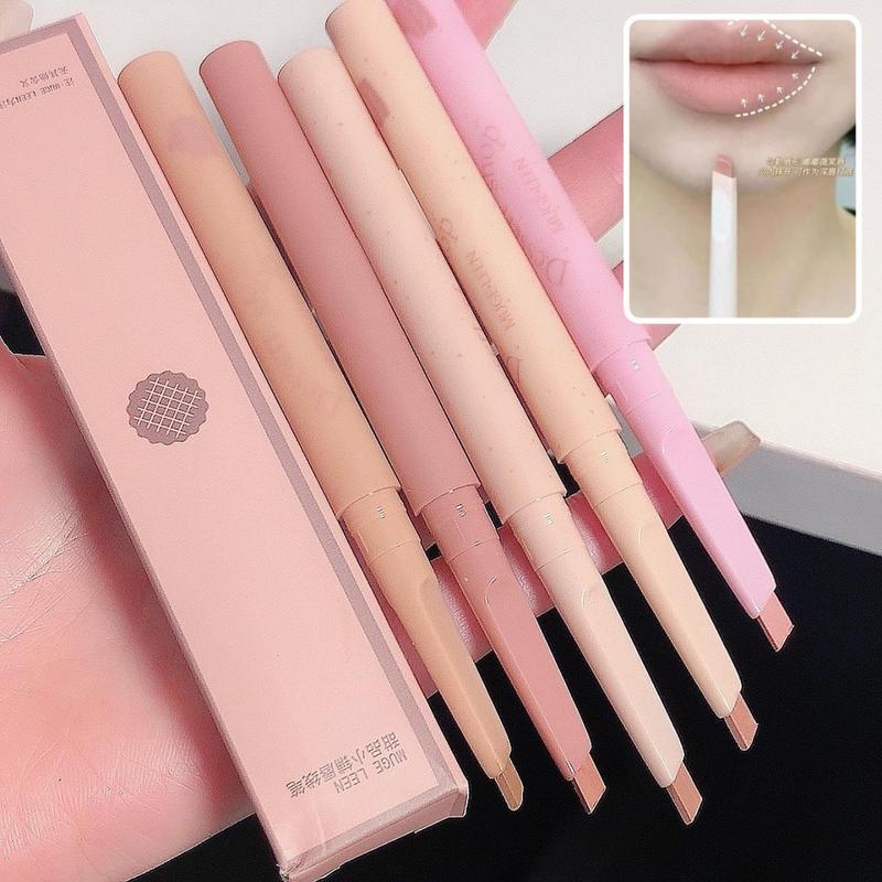 Product Introduction of MUGE LEEN Dessert Lip Liner Automatic Rotating Long-lasting Non-marking Outline Silky Lip Lipstick 20