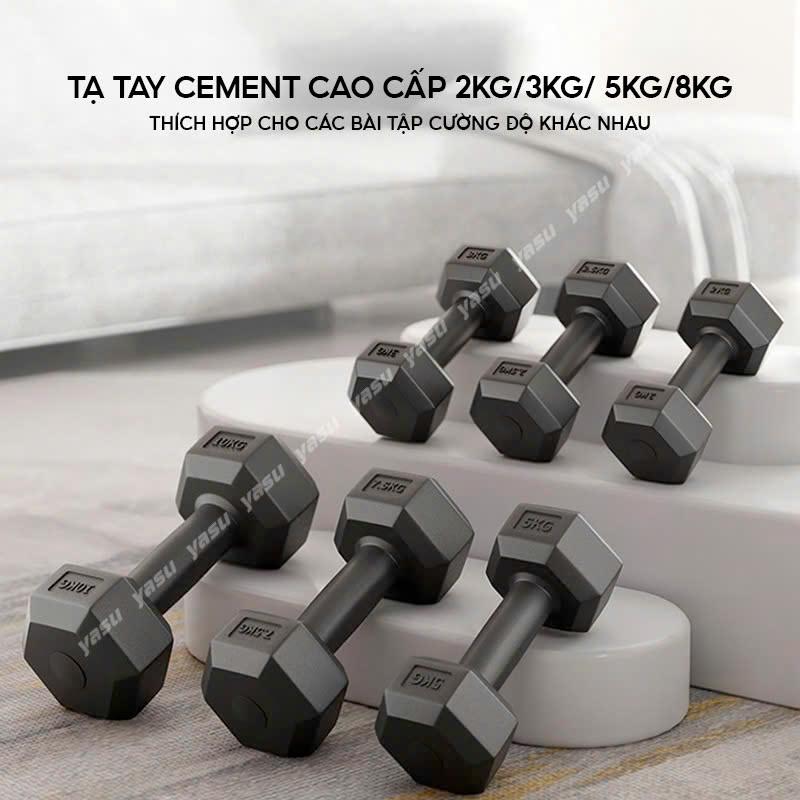  Tạ Tay nhựa Yasu thể Dục Tại Nhà Tập Gym 1Kg 1.5Kg 2Kg 3Kg 5Kg 