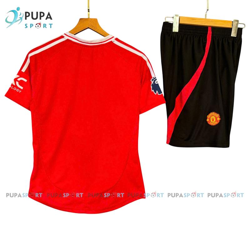 Bộ Đồ Đá Banh Hd, Mờ U Sân Nhà 2025 Snap Màu Đỏ Cổ Tròn, Vải Thun Mè Hàn Thoáng Mát Unisex Top Sport  Nam Quần Tập Thể Dục Quần Tập Thể Dục Áo Thun 3