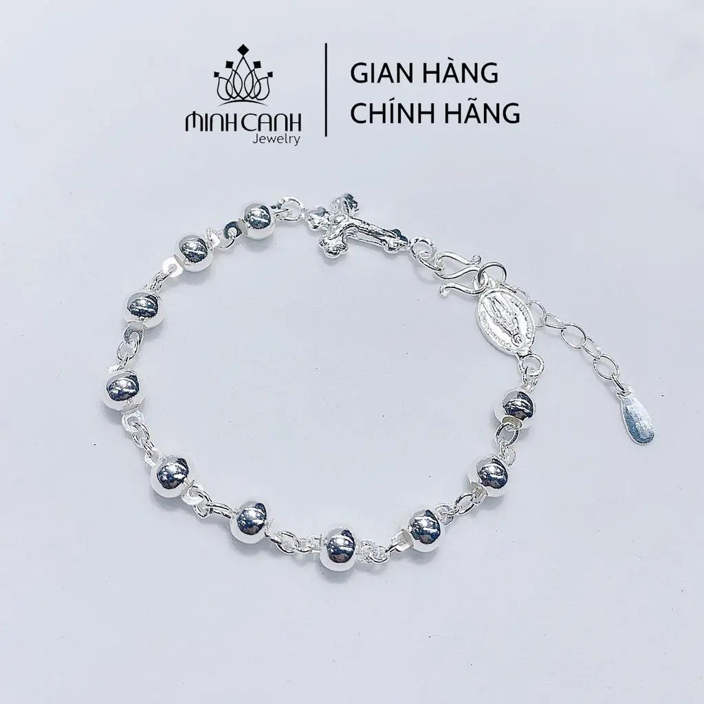 Lắc Tay Bạc Đức Mẹ Maria Và Chúa Giêsu Minh Canh Jewelry