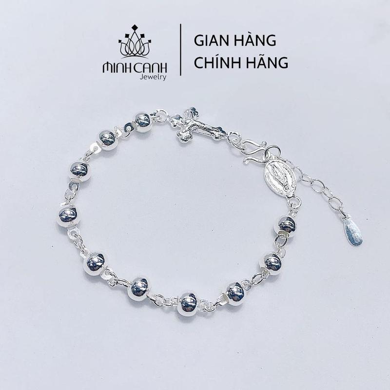 Lắc Tay Bạc Đức Mẹ Maria Và Chúa Giêsu Minh Canh Jewelry 0