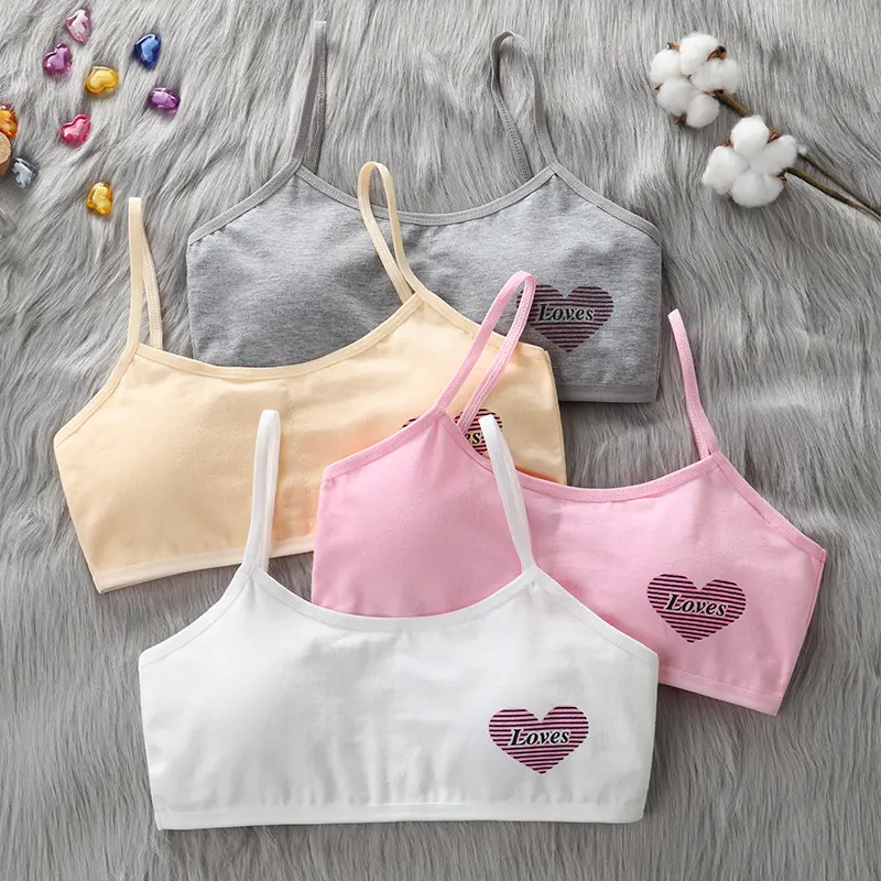 old 12-15 girls years underwear Teens Bra For Girl Kids bralette tops female middle school student vest suspender junior