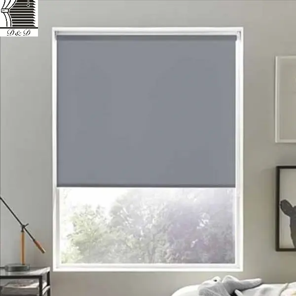 Rèm cuốn ghi nhạt, Rèm cuốn khoan và không khoan, Kích thước theo yêu cầu - Cản sáng 100% đầy đủ phụ kiện 1