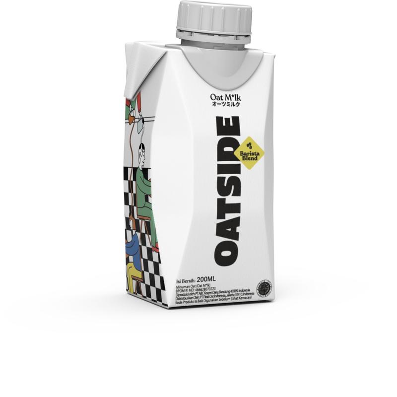 OATSIDE Mix Cap Oat Milk Barista Blend Chocolate Coffee 200ml (6pcs) (Kemasan Tutup Botol) | Susu Oat Barista Blend Cokelat Kopi 1