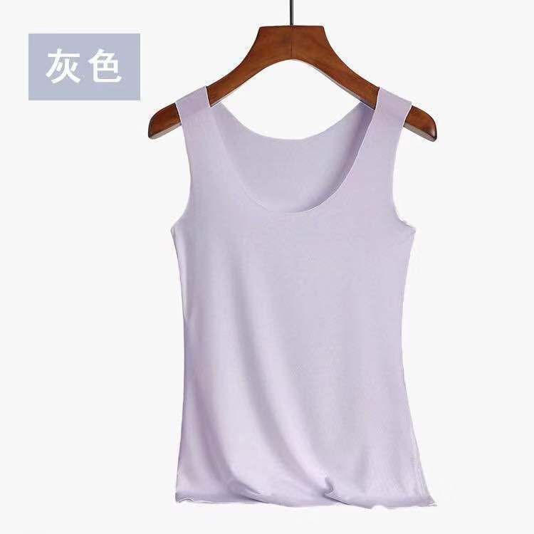 Áo Vest Lụa Lạnh Không Đường May, Đồ Lót Nữ Mùa Hè, Phong Cách Hàn Quốc, Dây Mỏng, Thích Hợp Cho Học Sinh Nữ 7