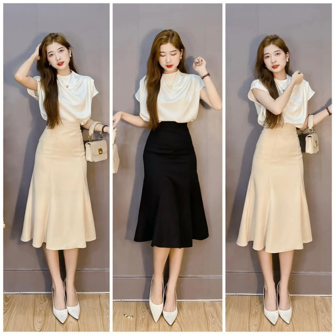 Set Chân váy đuôi cá midi dáng dài siêu hách dáng CV13 Nữ Women