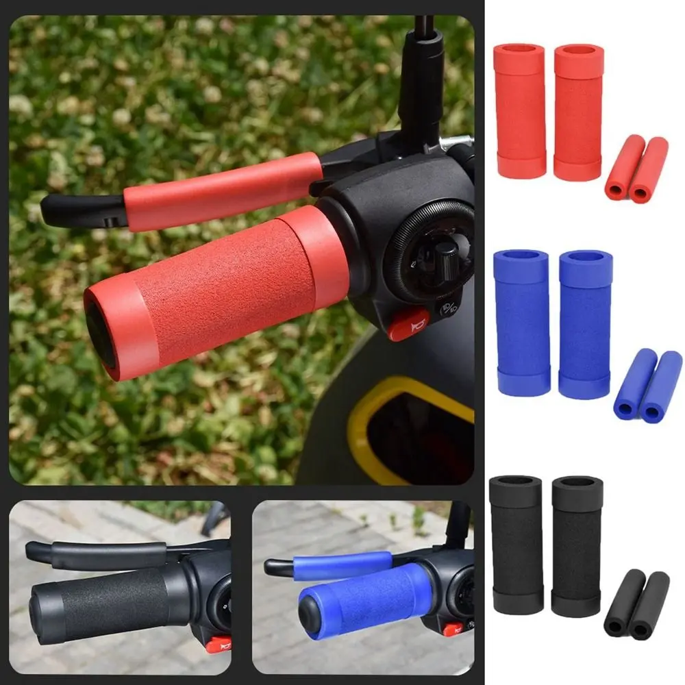New Frosted Sponge Electric bike Handlebar Anti-slip Universal Motorcycle Grips Shock-absorbing Frosted Handlebar Cover Motorcycle Accessories