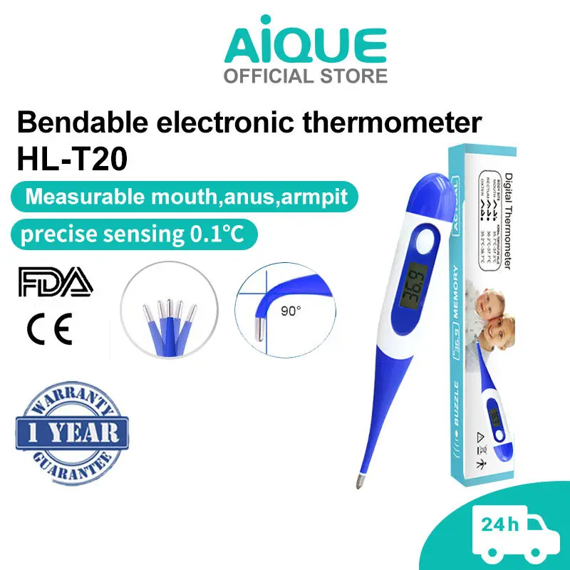 AIQUE Flexible and accurate temperature measurement electronic thermometer with voice broadcast thermometer HL-T20