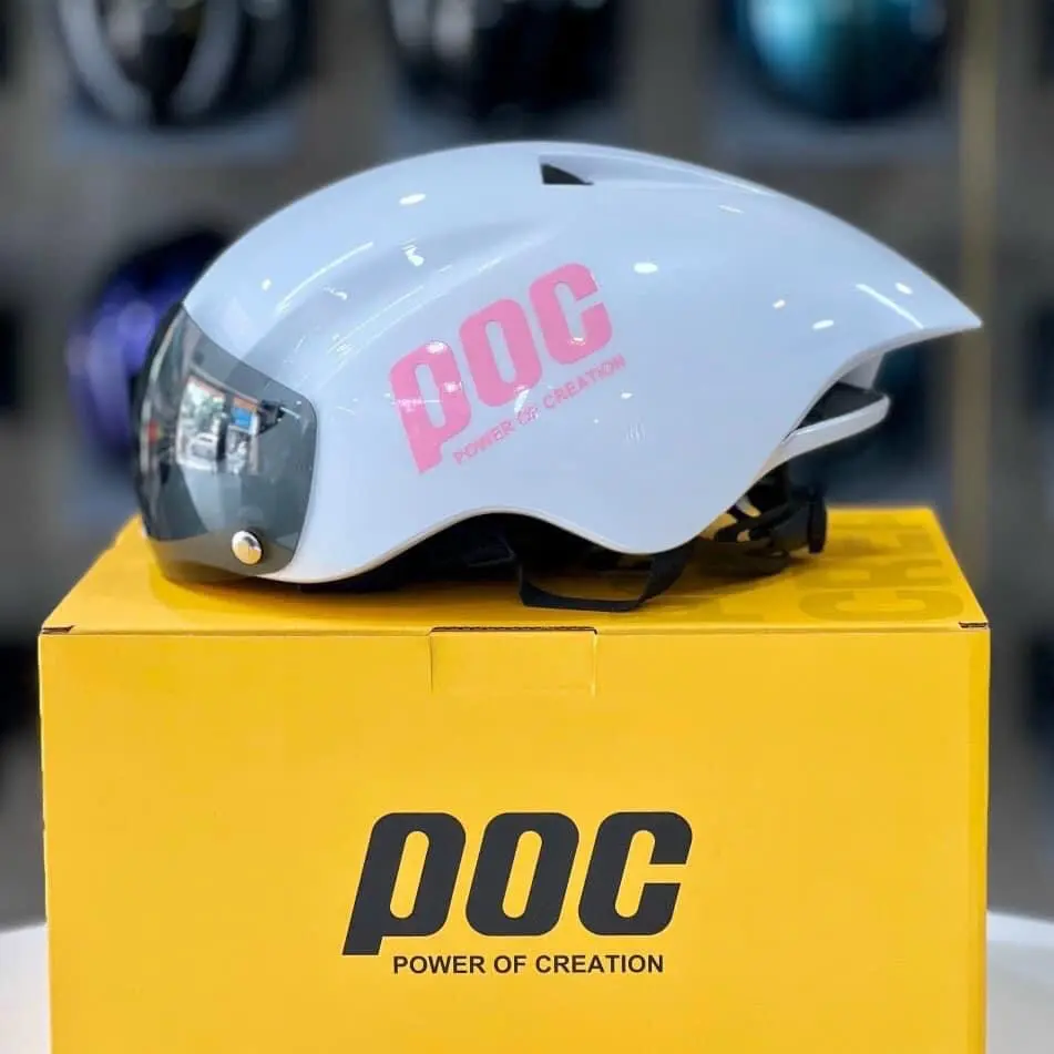 Mũ bảo hiểm Poc 01, Nón xe đạp Poc có kính nam châm Helmet Đạp Xe Đạp Phụ Kiện Sport mubaohiem src