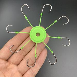 Pinlong Flip Hook Set Anti-Tangle Sea Rod Casting Rod Fishing Hook Explosion Plate Eight-Claw Clip Big Fish Must-Hit Fishing