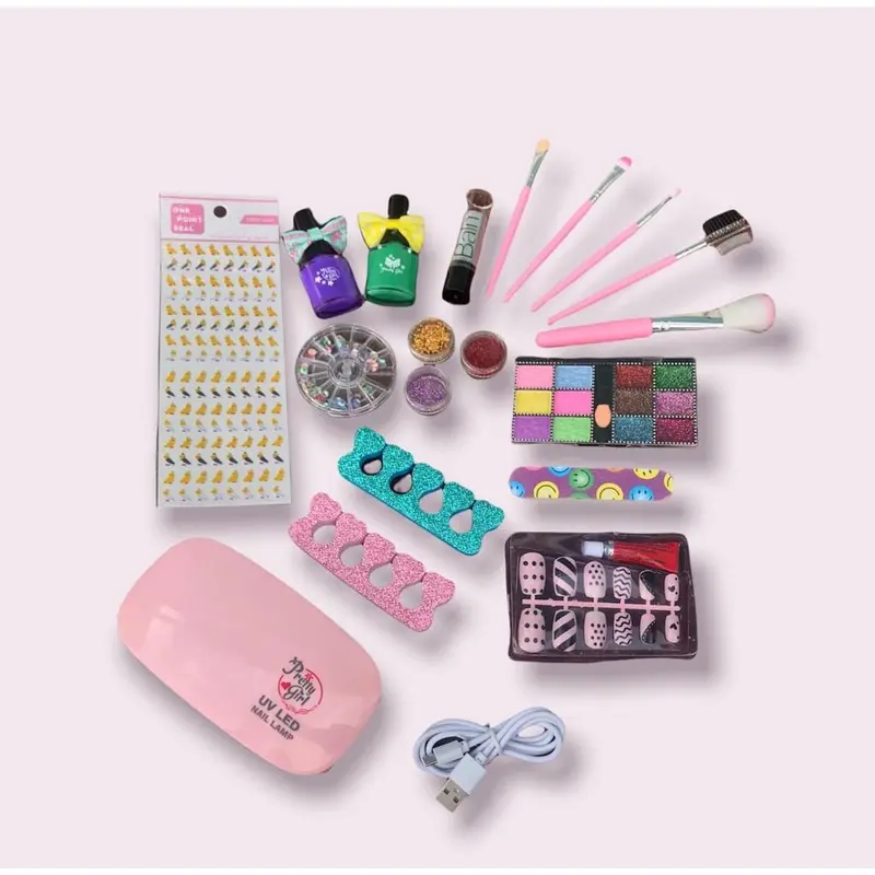 WD Mainan Make Up Bag Mermaid / Alat Rias Anak Fungsi Real / Children Pretend Play / Glamous Beauty Bag / Nail Art Princess 2