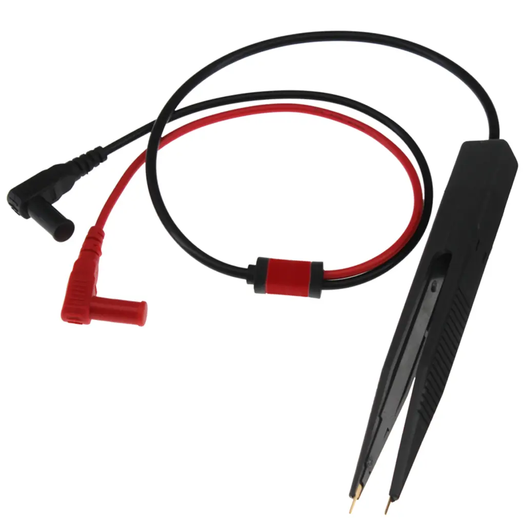 Chip Resistance Test Clip Grip Lead Probe Multimeter Meter Capacitor Tweezer