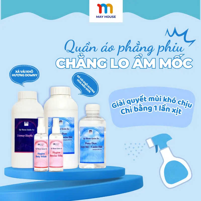 Xịt thơm quần áo, xịt thơm vải COMFORT Hương Xả Vải Ban Mai và Hương Xả Vải Em Bé Dịu Nhẹ MAYHOUSE 2