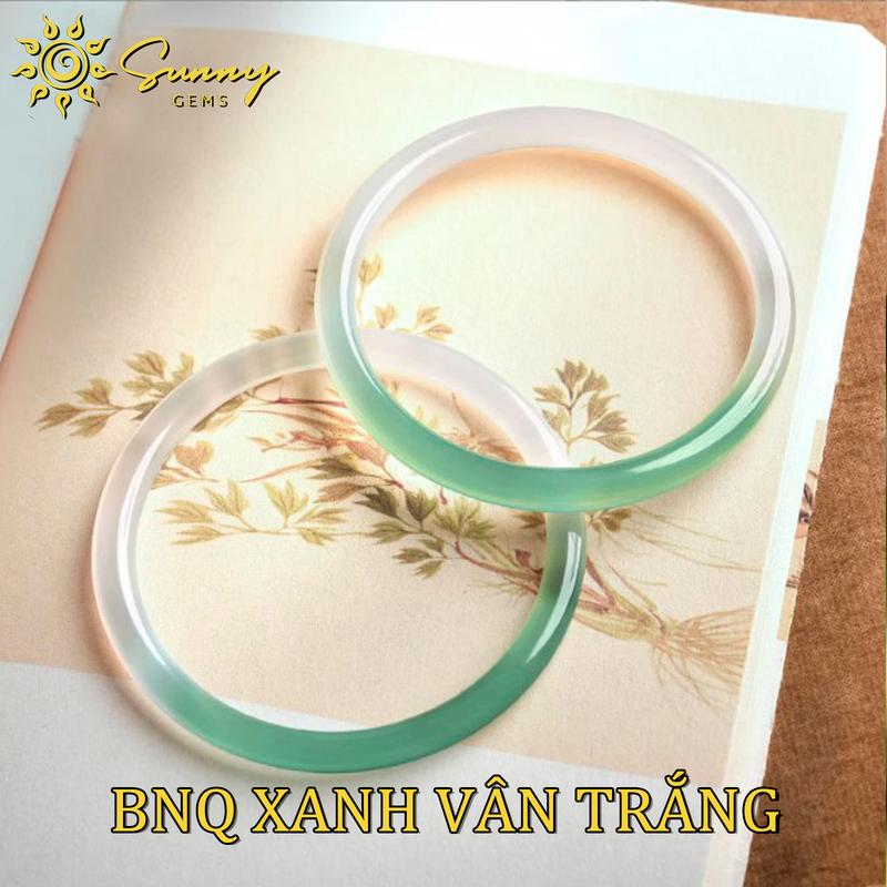  Vòng Tay Đá Phong Thuỷ Bạch Nguyệt Quang Trục 6mm Bản Đũa Phụ Kiện Thời Trang Nhiều Màu Sắc  1 Chiếc  - Sunny Gems - Trang Sức Phong Thủy 