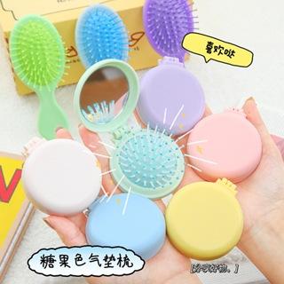 Gương Tròn Kèm Lược LENG KENG VĂN PHÒNG PHẨM gương lược mini nhỏ gọn tiện lợi