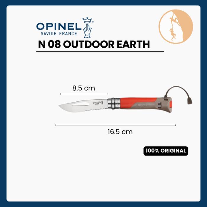 Gambar Opinel N 08 OUTDOOR Earth - red dari Technical Outdoor Store Kota Administrasi Jakarta Selatan Tokopedia