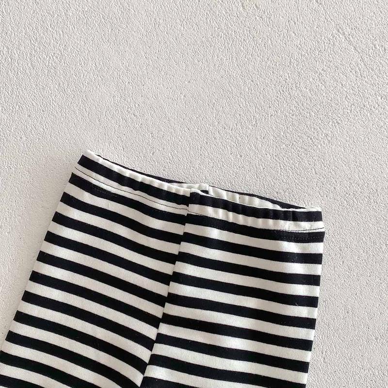 Product Introduction of Ins Korean Spring and Autumn Collection New boy's and girl's Baby Striped Bottom Pants Baby Large PP Pants Children's Color blocked Pants 10