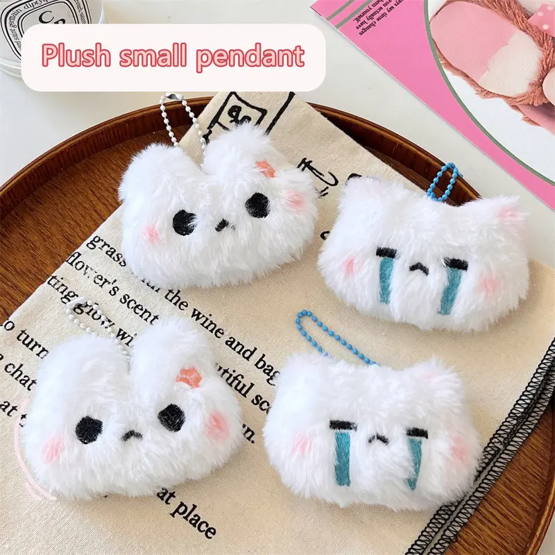 Mặt Dây Chuyền Búp Bê Gấu Thỏ Người Yêu Nhồi Bông Dễ Thương, Phụ Kiện Trang Trí Túi Đi Học Cho Học Sinh, Trái Tim Nữ Tính Móc Chìa Khóa Siêu Dễ Thương 3