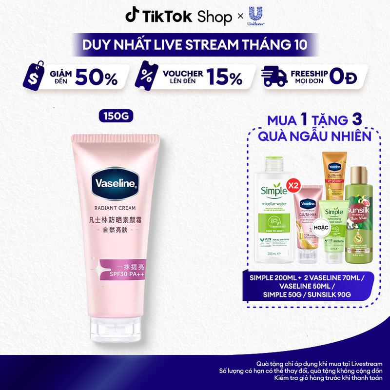 Kem dưỡng sáng da nâng tông tức thì Vaseline Radiant Cream SPF30 PA++ [4]