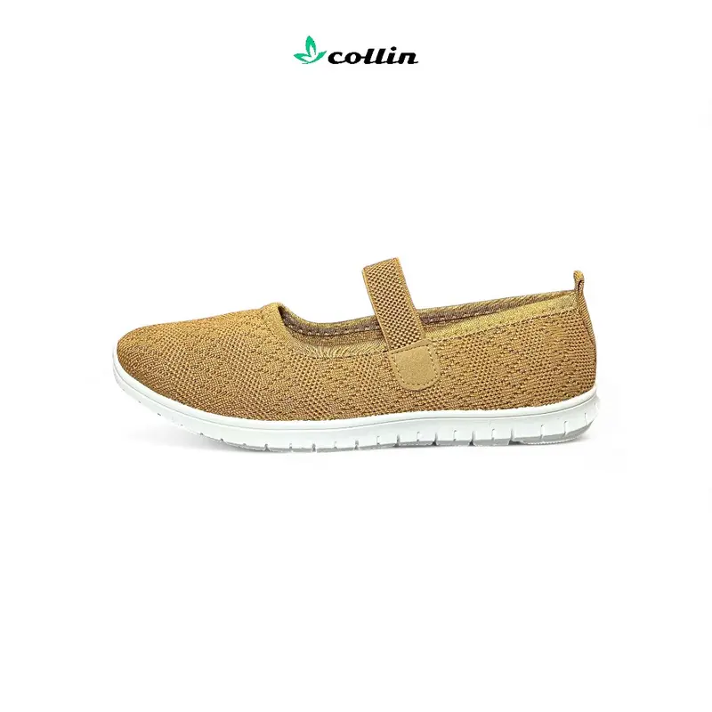COLLIN X SAILATU [FREE BOX] Sepatu Slip On Rajut Wanita Kasual Sport SF1017 Karet Shoes 0