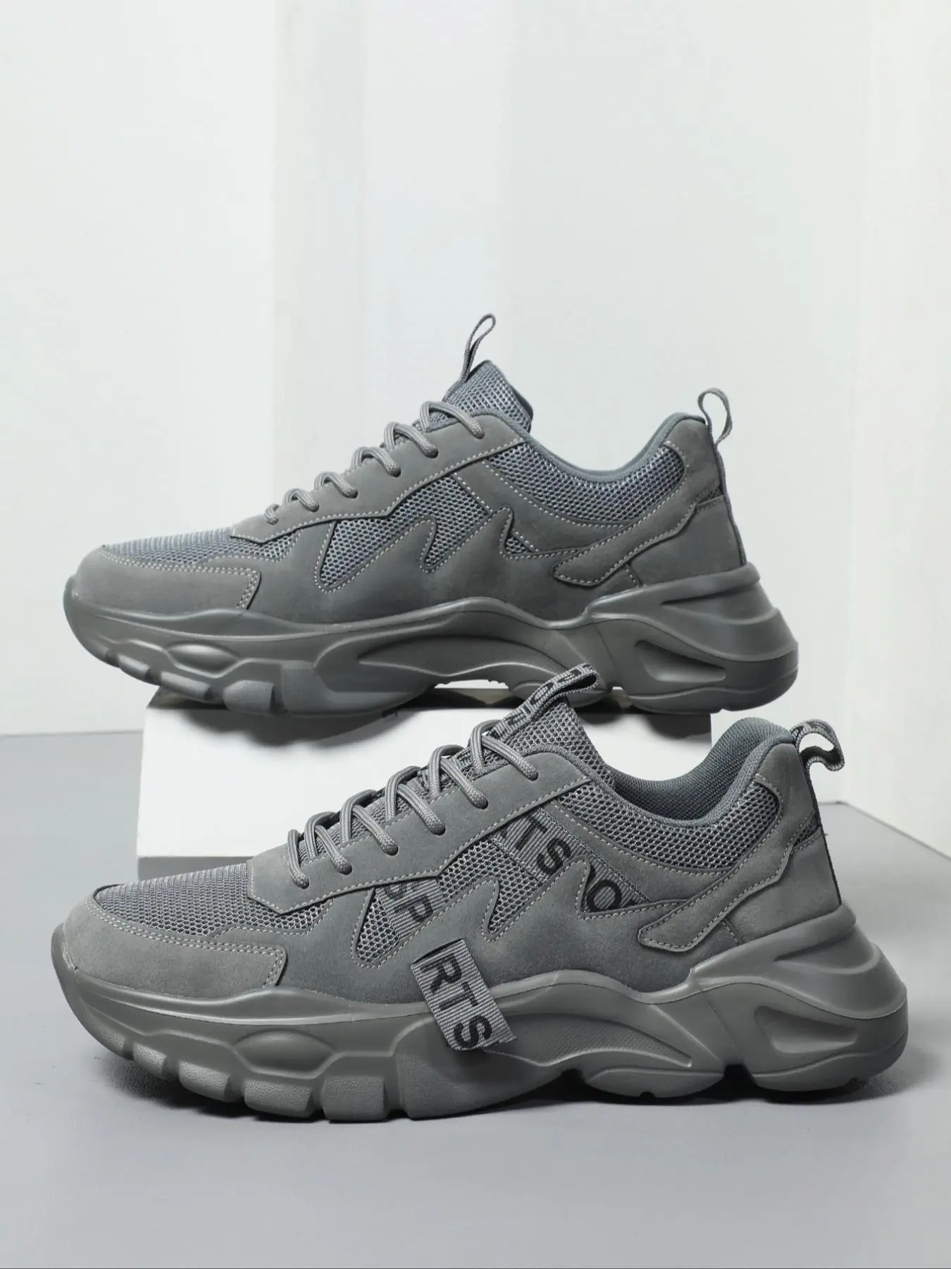 Men's Patchwork Low Top Sneakers, Mens Shoes, Summer 2024 Mesh Comfortable Sports Running Shoes, Mens Trainers, School Shoes, Boy Trendy Casual Round Toe Training Shoes, Platform Walking Shoes, Boy Foot Wear