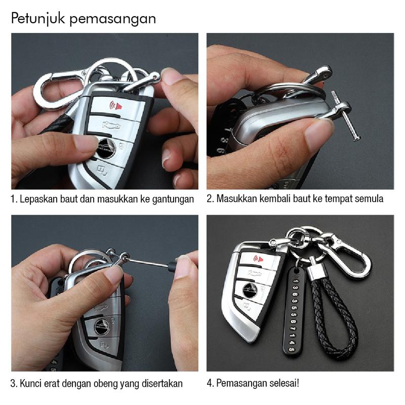 Gantungan Kunci Mobil Motor Serbaguna - Gantungan Aksesoris - Fashion Keychain Hitam Silver Gantungan Kunci Mobil Motor Serbaguna - Gantungan Aksesoris - Fashion Keychain Hitam Silver