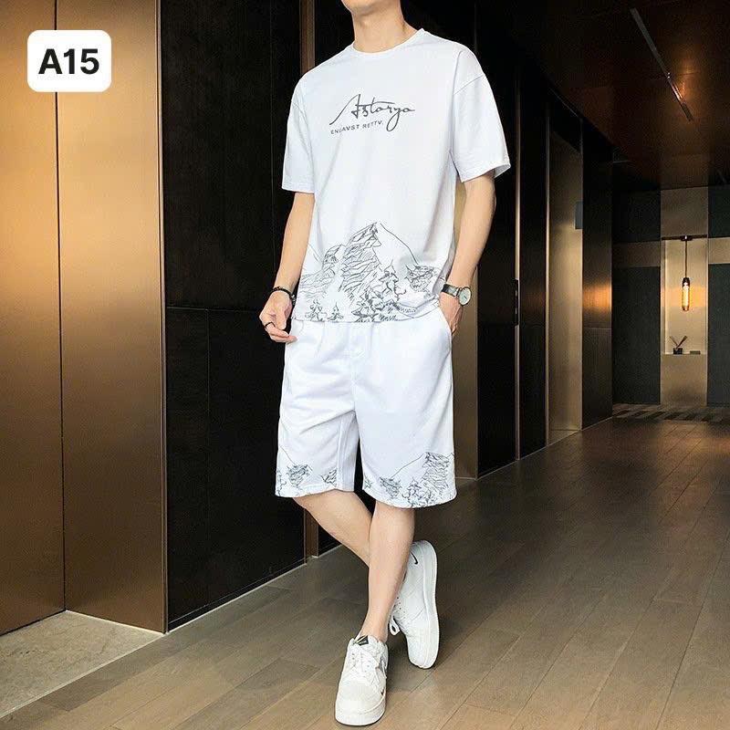 Bộ đồ thể thao nam chất liệu thun lạnh co giãn 4 chiều thấm hút mồ hôi họa tiết núi tuyết - Sport 4