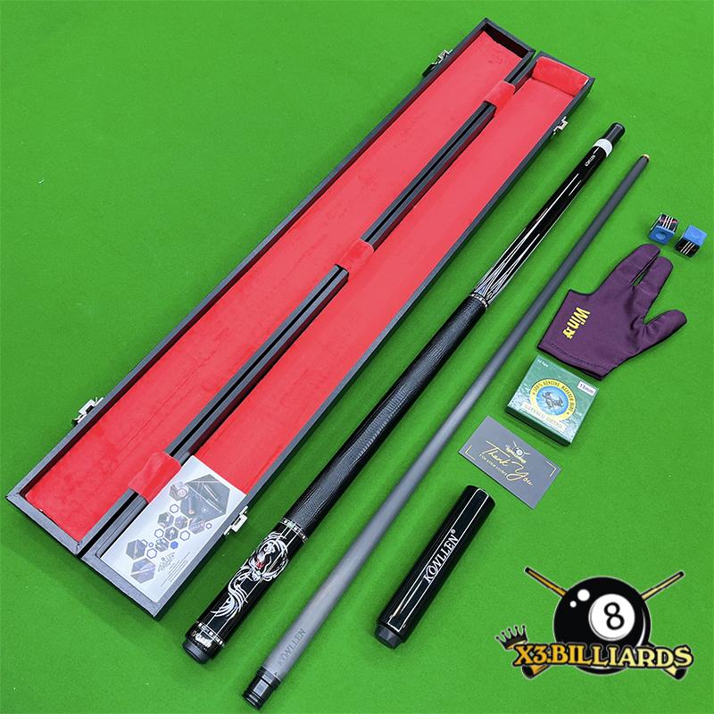 Cơ Bida Lỗ Konllen AING - 1F Chuôi Ghép 4 Trục Carbon Hoạ Tiết Khảm Bào Ngư Ngọn Full Carbon Giảm Bạt - Phụ Kiện X3.Billiards Carbon Gậy Bida