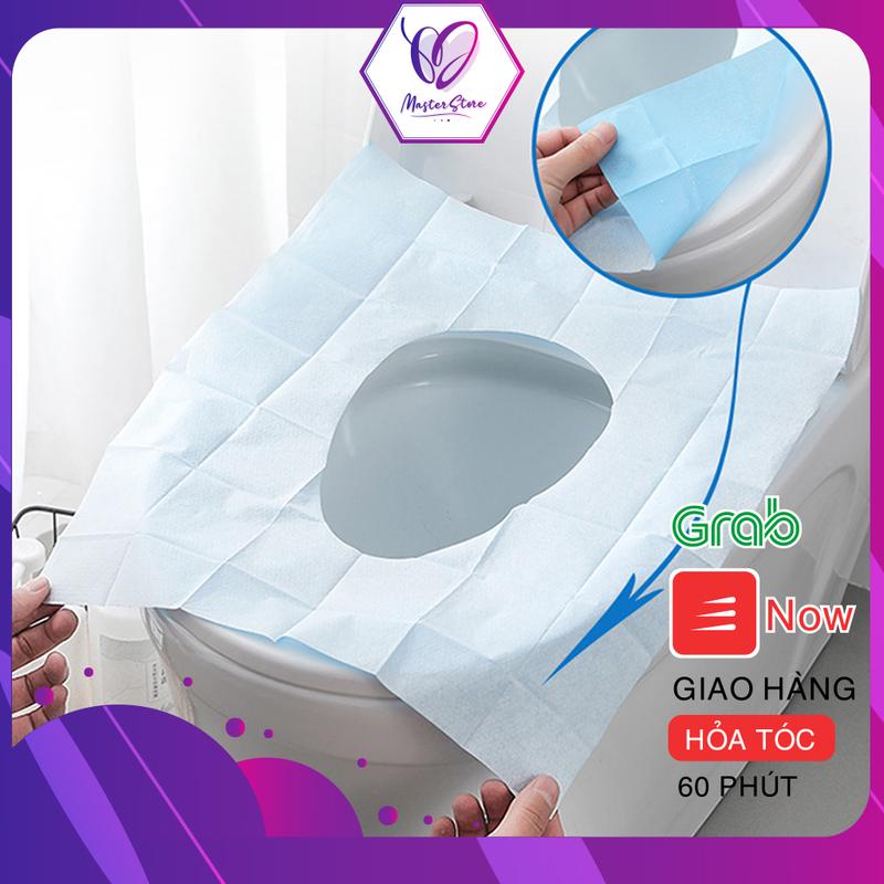 Miếng lót bồn cầu dùng một lần giấy lót toilet công cộng tự hủy túi 10 miếng